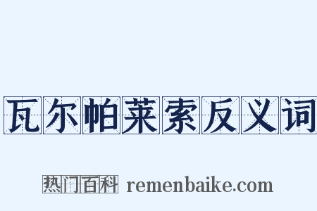 瓦尔帕莱索反义词是什么意思的图片